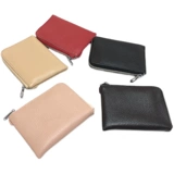 Модный кожаный бумажник, кошелек с молнией, картхолдер для водительских прав, в корейском стиле, из натуральной кожи, воловья кожа