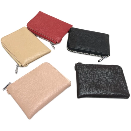 Модный кожаный бумажник, кошелек с молнией, картхолдер для водительских прав, в корейском стиле, из натуральной кожи, воловья кожа