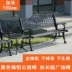 Mục vụ châu Âu tân cổ điển ghế công viên sân vườn băng ghế ngoài trời mở đúc nhôm đồ nội thất vuông ba ghế - Bàn ghế ngoài trời / sân