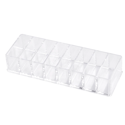 Прозрачная акриловая большая пудра, коробка для хранения, помада, база под макияж, румяна, стенд, 8 ячеек