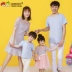 Dâu tây bí ngô cha mẹ mùa hè đầy đủ gia đình phiên bản Hàn Quốc của ba gia đình chân dung trang phục cha và con trai Áo thun mẹ đầm ren - Trang phục dành cho cha mẹ và con shop trẻ em Trang phục dành cho cha mẹ và con
