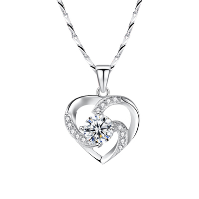 铂金项链女520礼物莫桑钻石吊坠骨链