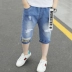 Quần áo trẻ em boy jeans quần short mùa hè 2018 trẻ em mùa hè mới của quần trong trẻ em lớn bảy quần phần mỏng