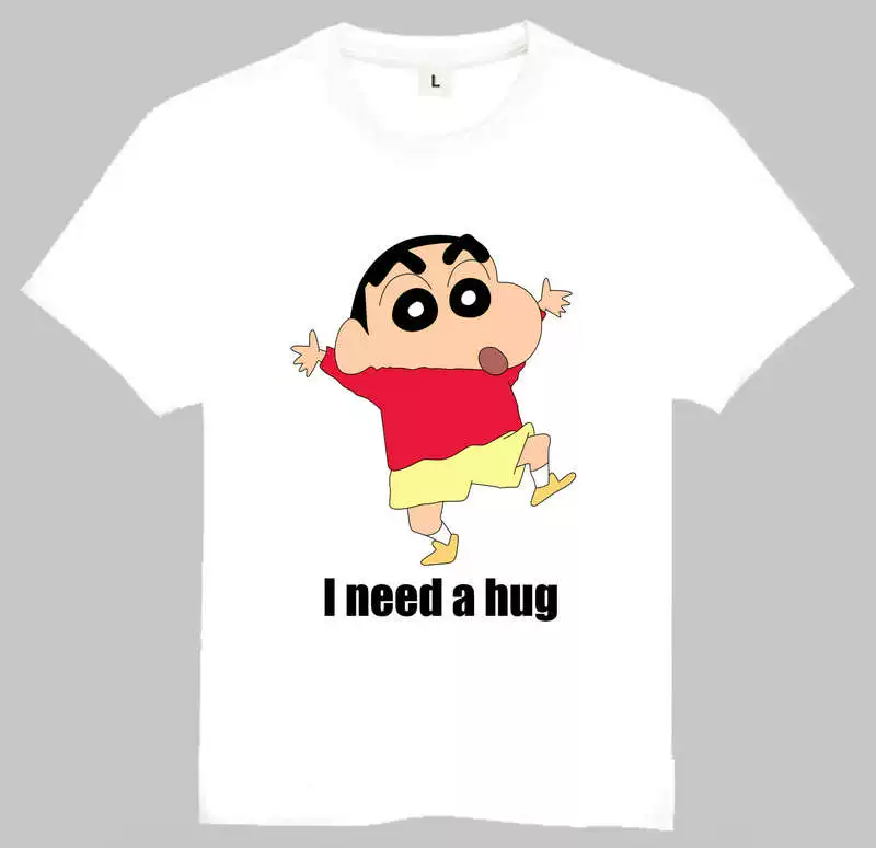 T-shirt Crayon Shin-Chan с набором непонятных символов