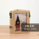 Деревянная складная двусторонная фоторамка, ретро фотоальбом, DIY, 6 дюймовая, 7 дюймов