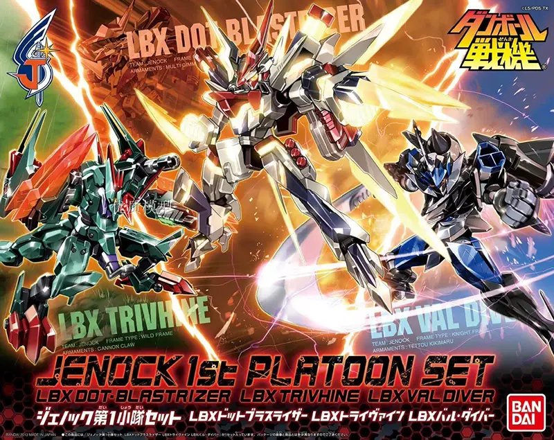 Импортированный набор Bandai Carton Fighter Dort Bouncing Polyplane LBX Jenock 1-й Jenok squad