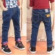 Quần jeans bé trai mùa thu 2019 phiên bản Hàn Quốc mới của quần thủy triều trẻ em quần âu trẻ em quần áo trẻ em mùa xuân và mùa hè mỏng - Quần jean