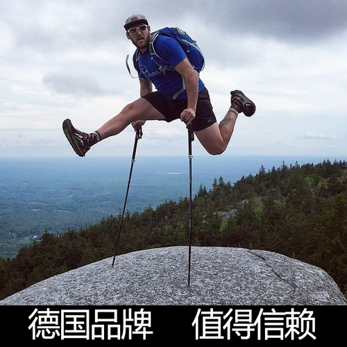 Германия Leki Micro Vario Мужчины и женское углеродное волокно складывание альпинизма пожилой персонал пожилой шок 6492063
