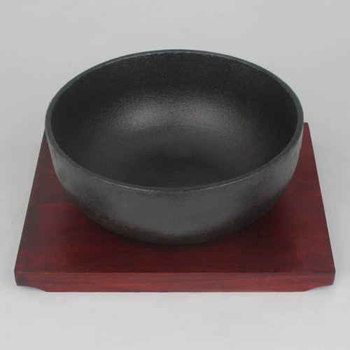 17 см. Чугунная чаша сырой железной рисовой чаша Японская и корейские камни бибидициновая бифеска, чугунная сковорода