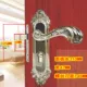 Mang khóa cửa phòng titan phòng ngủ tay cầm cơ khí gia dụng phần cứng thép gỗ nguyên khối Châu Âu lưỡi đôi giải phóng mặt bằng