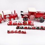 Деревянный окрашенный поезд, настольный грузовик, наряжаться, подарок на день рождения