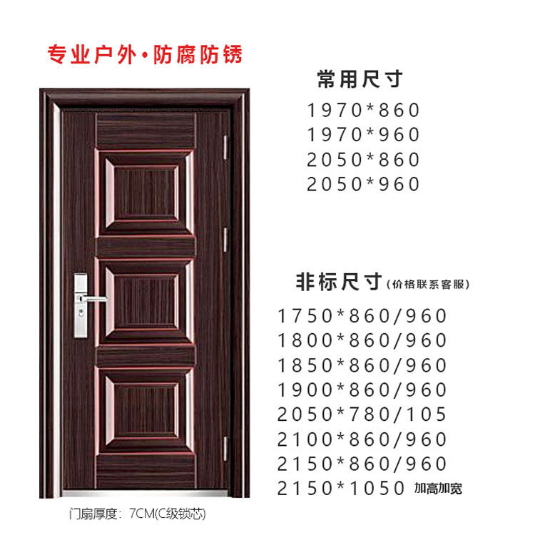 Rental of safety steel anti-theft doors for entry, entrance door and main gate Application Scenario
