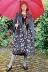 DEAR Li gốc ban đầu nữ retro hipster hạt dẻ in khâu coat là mỏng eo over the knee coat mùa thu và mùa đông mẫu áo dạ ngắn Accentuated eo áo