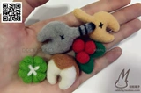 Небольшая сумка, набор материалов, шерстяной войлок, DIY, кот