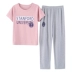 Mùa hè bông đồ ngủ phụ nữ mùa hè bông ngắn- tay quần mỏng phần dịch vụ nhà có thể được đeo bên ngoài mùa hè hai mảnh phù hợp với mùa xuân và mùa thu pijama tiểu thư Bộ Pajama