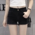 Mùa hè mới của Hàn Quốc phiên bản của denim hoang dã quần short nữ cao eo Slim mỏng đàn hồi hoang dã lỗ lông nóng quần thủy triều Quần jean