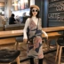 Phụ nữ mang thai đan áo 2018 phiên bản Hàn Quốc mới của mẹ bầu lỏng áo bà bầu mùa thu áo vest hai dây đầm bầu cao cấp Áo thai sản