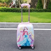 Trẻ em xe đẩy trường hợp hoạt hình vali hành lý bé trai nhỏ 16 inch bé 18 inch caster dễ thương kéo hộp