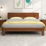 Современная минималистская северная Европа All -Solid Wood 1,5 метра 1,8 метра с двойным двойным двойным двойным двойным двойным двойным двойным кровать