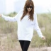 Mùa thu người phụ nữ hoang dã mùa thu mặc áo len Hàn Quốc phiên bản của bộ lười biếng gió lỏng mặc len dày của phụ nữ