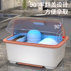 Мать полки 加高消毒碗柜厨房置物架碗筷盘收纳盒沥水碗柜家用台面碗碟带盖箱