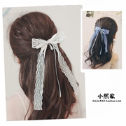 Xiaoxi gia đình cha mẹ trẻ em phụ kiện tóc nữ thần nơ ren streamer tóc ban nhạc cao su cô gái tóc dây thừng