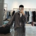 Hàn Quốc mua 雅痞 慵 gió lười áo lụa trơn áo thanh niên nam Hàn Quốc phần mỏng tay dài - Áo