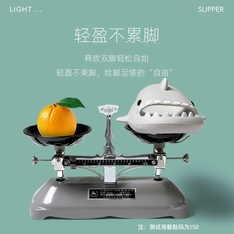 Детские нескользящие тапочки для мальчиков, мультяшная акула, мягкая подошва