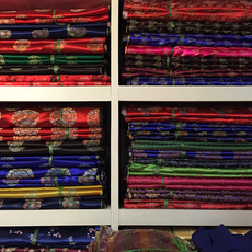 Узорчатый шёлк 【双龙】正品厂方直销【宋锦】书法文字织锦缎锦盒包装盒装裱材料