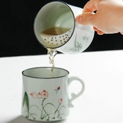 Cốc gốm sáng tạo những người yêu thích cốc với bộ lọc nước uống cốc cà phê cốc có nắp tùy chỉnh - Tách