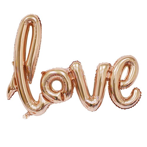 Новый алюминиевый фильм Connective Love Свадебные украшения воздушный шарик алюминиевая фольга шампанское золото