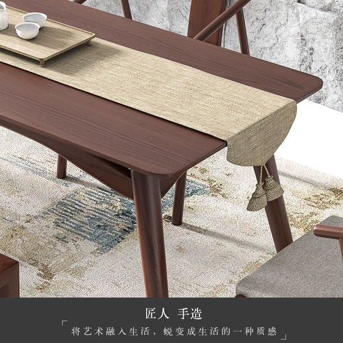 Новый китайский чайный стол и стул Комбинированный сплошной древесиной чайный стол пузырь Офис офис длинное чайное стол кунг -фу чайный стол дзен yitai