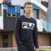 FILA Fila Men T Mới Đan dài tay áo thun thể thao thoải mái | F51M838204A - Áo phông thể thao áo phông lining Áo phông thể thao