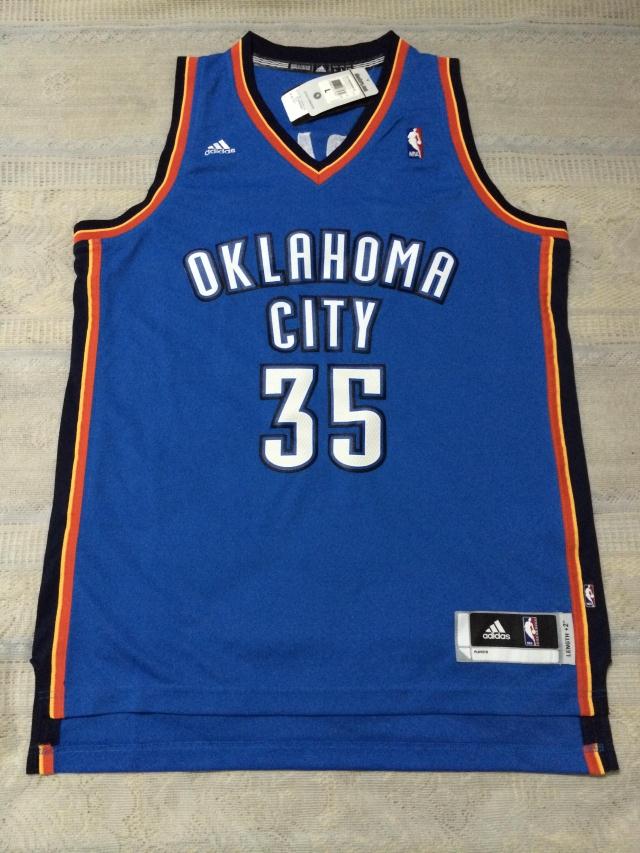 adidas/阿迪达斯 nba 雷霆 杜兰特 durant 客场蓝球衣 sw l71759 m/l