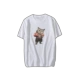 Mùa hè 2018 phiên bản mới của Hàn Quốc của bộ phim hoạt hình gió đấm bốc mèo in hình người yêu giản dị áo thun tay ngắn nam nữ áo phông nam tay ngắn Áo phông ngắn