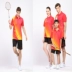 Cặp quần áo cầu lông gram quần vợt bóng bàn phù hợp với cặp vợ chồng mô hình mùa hè tay ngắn thể thao phù hợp với đào tạo phù hợp với thi đấu