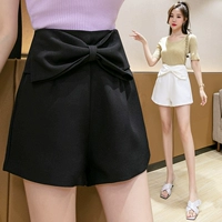 Летние модные цветные шорты с бантиком, трендовые штаны, 2021 года, в корейском стиле, высокая талия, свободный крой