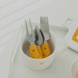 Милый комплект, ложка, вилка, портативная высококачественная брендовая посуда для взрослых для домашнего использования для школьников, простой и элегантный дизайн