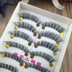 Đài Loan handmade lông mi giả cuống mắt đuôi dài phần tự nhiên dày trang điểm lông mi Y-64 keo dán mi Lông mi giả