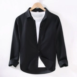 MAROLIO Осенняя рубашка для отдыха, лонгслив, оверсайз, из хлопка и льна