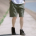 Tingfeng mùa hè mỏng phần giả Nhật Bản cotton và vải lanh overalls quần short cho nam giới và thanh niên tất cả phù hợp với quần năm điểm đẹp trai quần thường - Quần làm việc