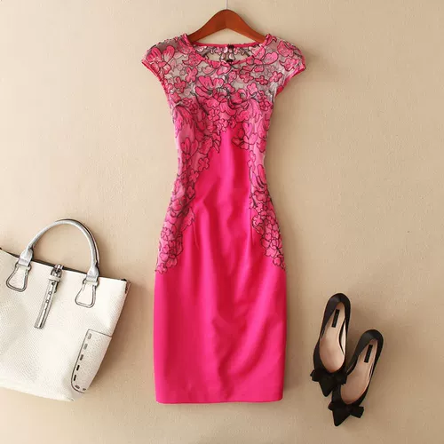 Юбка, длинное кружевное летнее платье, средней длины, с вышивкой