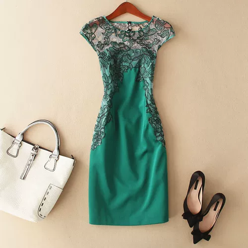 Юбка, длинное кружевное летнее платье, средней длины, с вышивкой