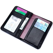 Da nam và nữ hộ chiếu gói tài liệu gói da cừu dệt tay Đa chức năng lưu trữ du lịch ví nhỏ kiểm tra thư mục - Túi thông tin xác thực