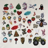 Мультяшный модный пластырь, штаны с пухом, детские наклейки, наклейка, с вышивкой