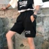 Hàn quốc INS Harajuku BF sinh viên lỏng lẻo ulzzang hoang dã năm quần nam giới và phụ nữ triều vài thể thao giản dị quần short Quần short