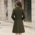 2018 mùa thu mới Hàn Quốc phiên bản của mỏng giảm béo thời trang tính khí trong phần dài của eo áo len nữ áo len áo khoác dạ nữ Accentuated eo áo