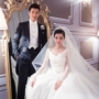 Sen che mạng cô dâu Hàn Quốc vương miện siêu cổ tích đôi đuôi dài gạc cưới đơn giản - Phụ kiện tóc băng đô cho bé