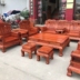 Sofa gỗ hồng mộc Burmese Trái cây gỗ hồng mộc Lớn Ben Ben tay vịn lớn phòng khách đồ nội thất gỗ gụ đồ nội thất gỗ gụ sofa - Bộ đồ nội thất ghế sofa thông minh Bộ đồ nội thất