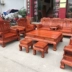 Sofa gỗ hồng mộc Burmese Trái cây gỗ hồng mộc Lớn Ben Ben tay vịn lớn phòng khách đồ nội thất gỗ gụ đồ nội thất gỗ gụ sofa - Bộ đồ nội thất bộ bàn ghế phòng khách Bộ đồ nội thất